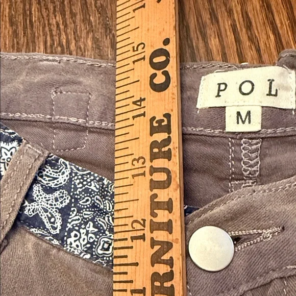 POL Patchwork Distressed Cotton Cropped Pants Boho Lagenlook Size M - Picture 16 of 16